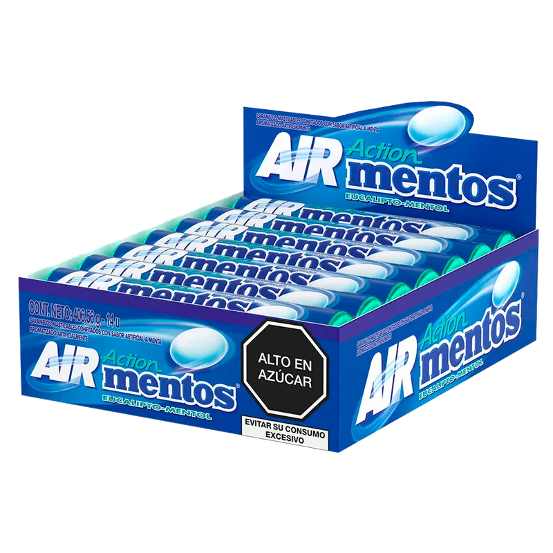 Mentos - Tubos de Caramelos sabor Menta | Caja 14 pzas 406.56 g