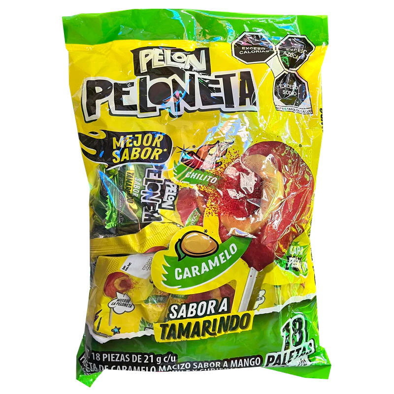 Paletas Pelón Peloneta - Tamarindo | Bolsa 18 pzas 378 g