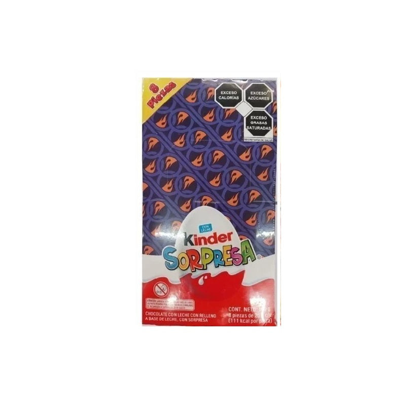 Huevito Kinder Sorpresa Hot Wheels 8 pz