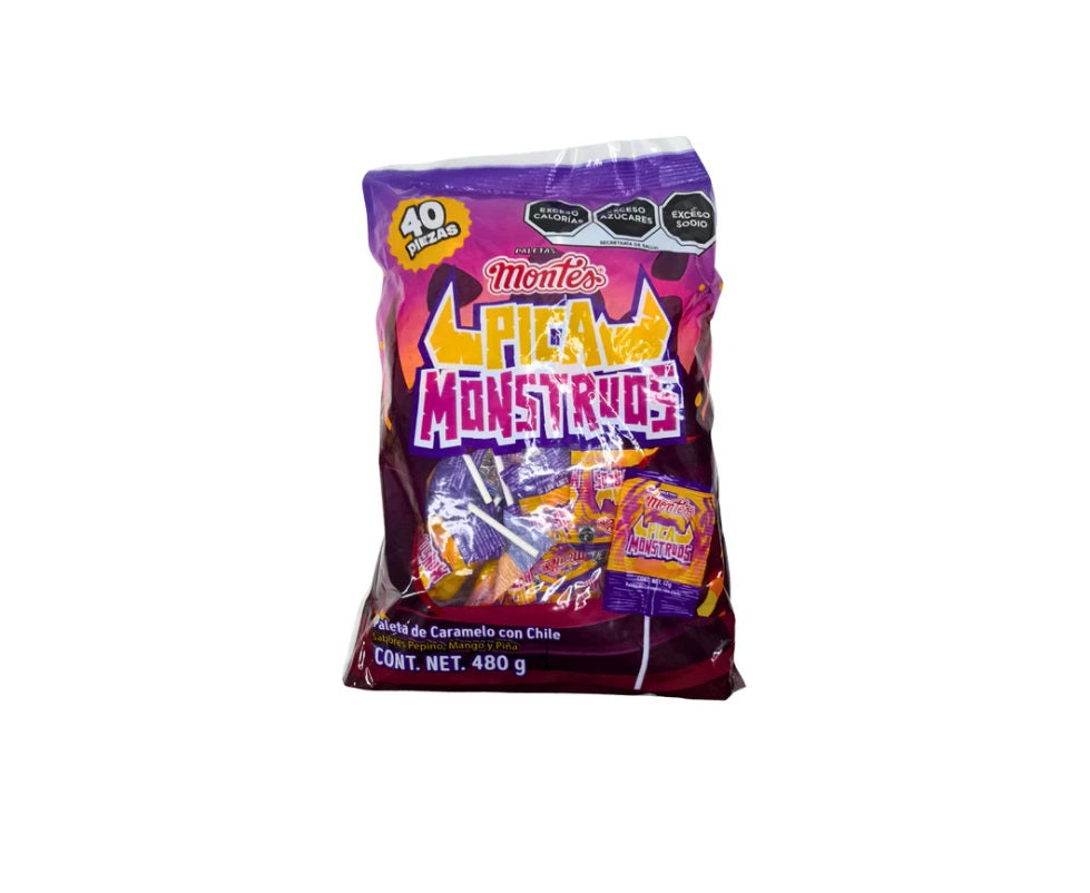 Paleta Pica Monstruos Montes 40pz