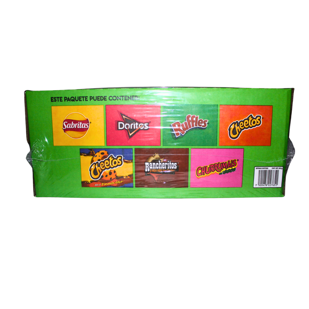 Botanas Surtidas Sabritas - Minis Pack | Caja 50 pzas 963 g