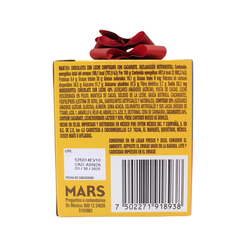 Cajita de Regalo M&M's Edición Navidad 34 g