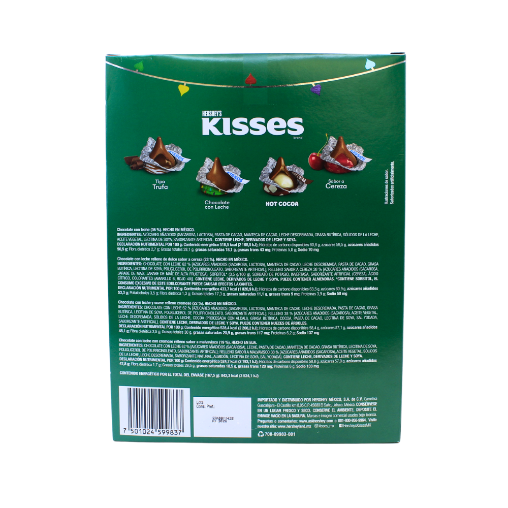 Hershey's Kisses Edición Navidad | Chocolate Surtido 167.5 g