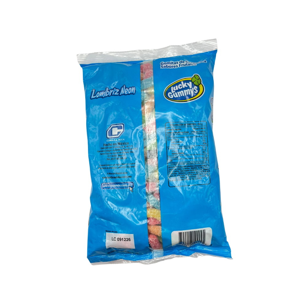 Gomitas Lombriz Neón - Lucky Gummy | Bolsa 1 kg
