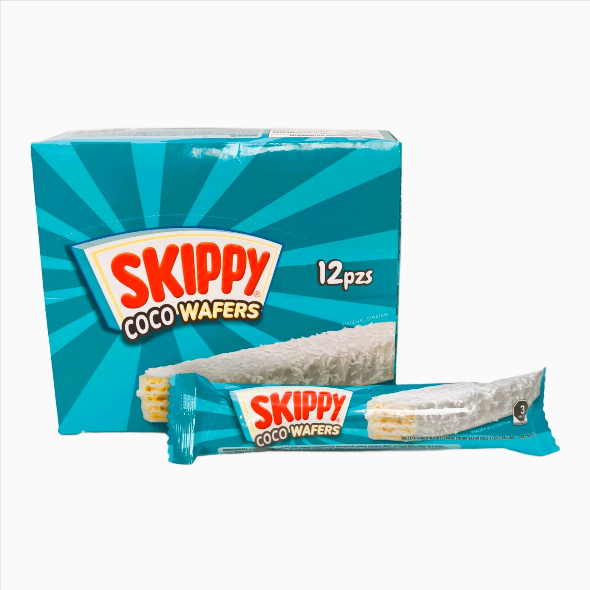 Galletas Skippy Coco Wafer | Caja con 12 pzas