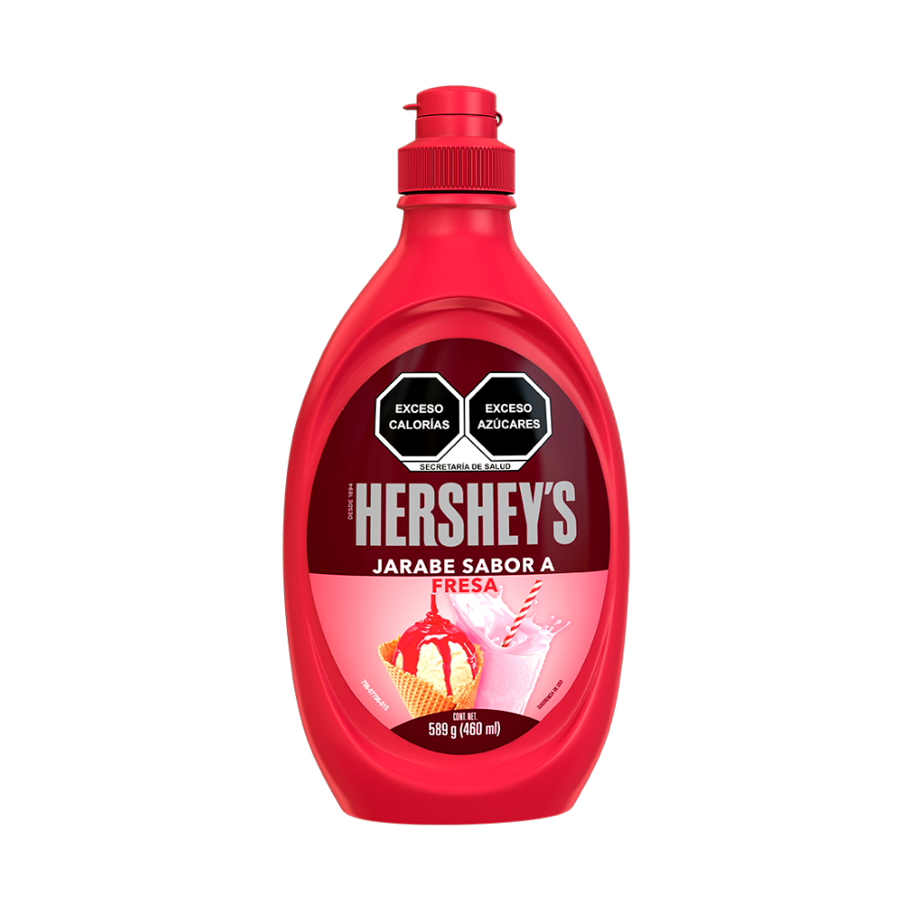 Jarabe sabor Fresa Hershey's | Caja con 6 botellas de 589 g
