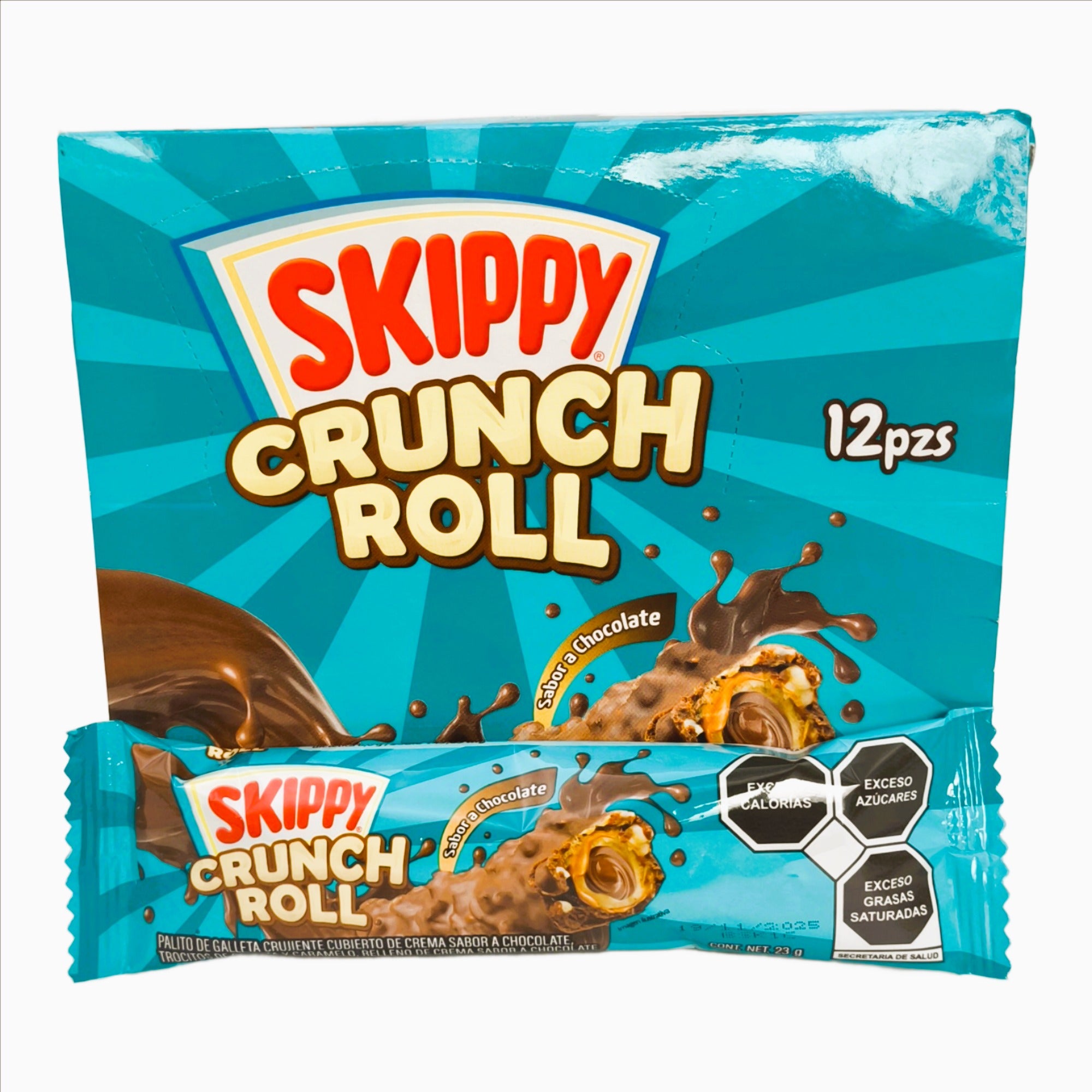 Galletas Skippy Crunch Rolls Chocolate | Caja con 10 pzas