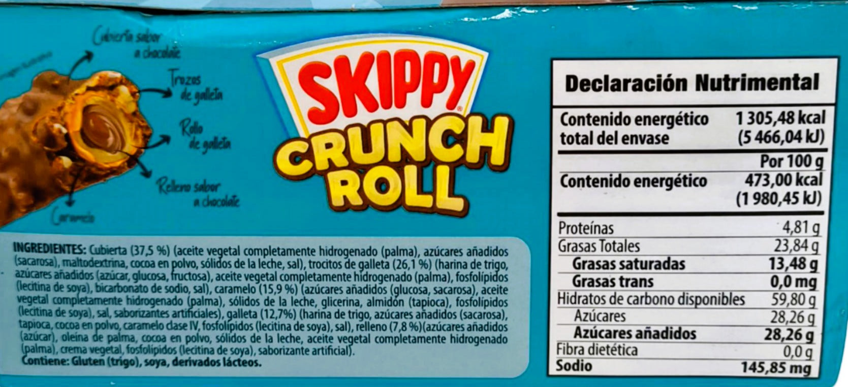 Galletas Skippy Crunch Rolls Chocolate | Caja con 10 pzas