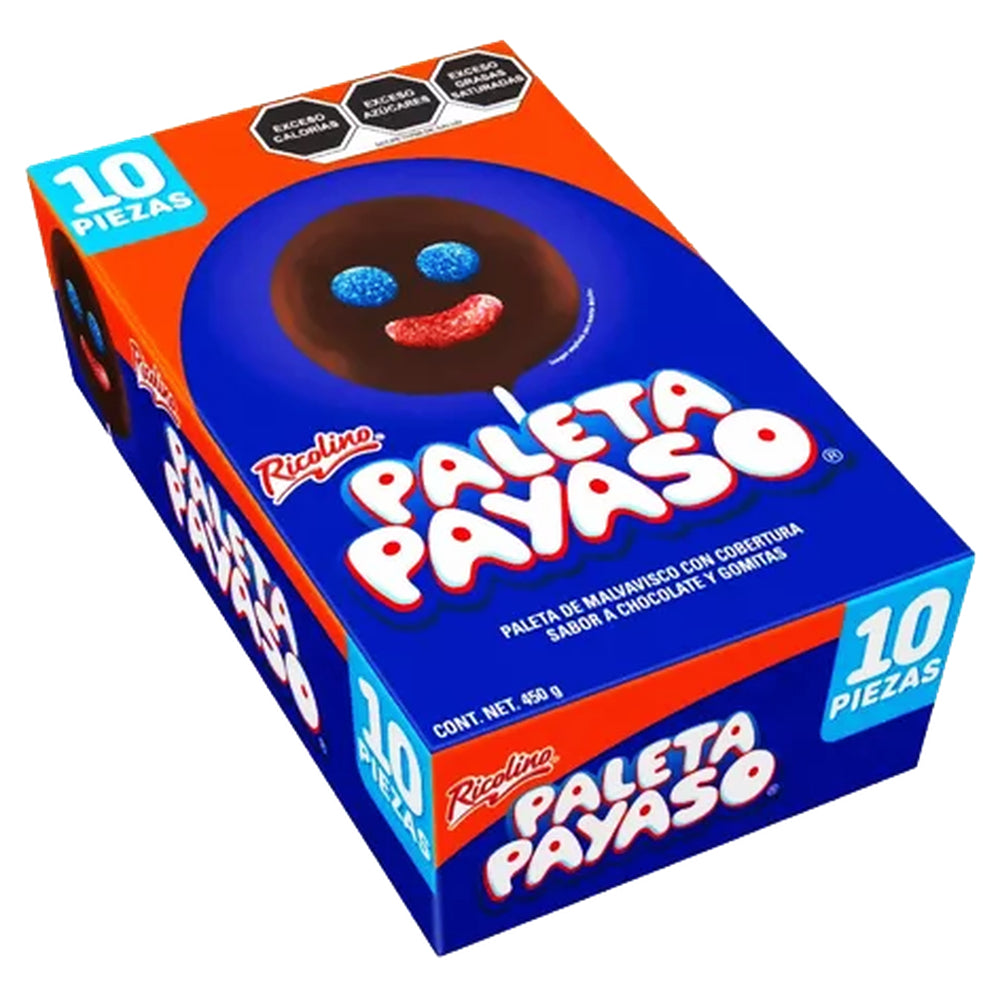 Paleta Payaso de Ricolino | Caja 10 pzas