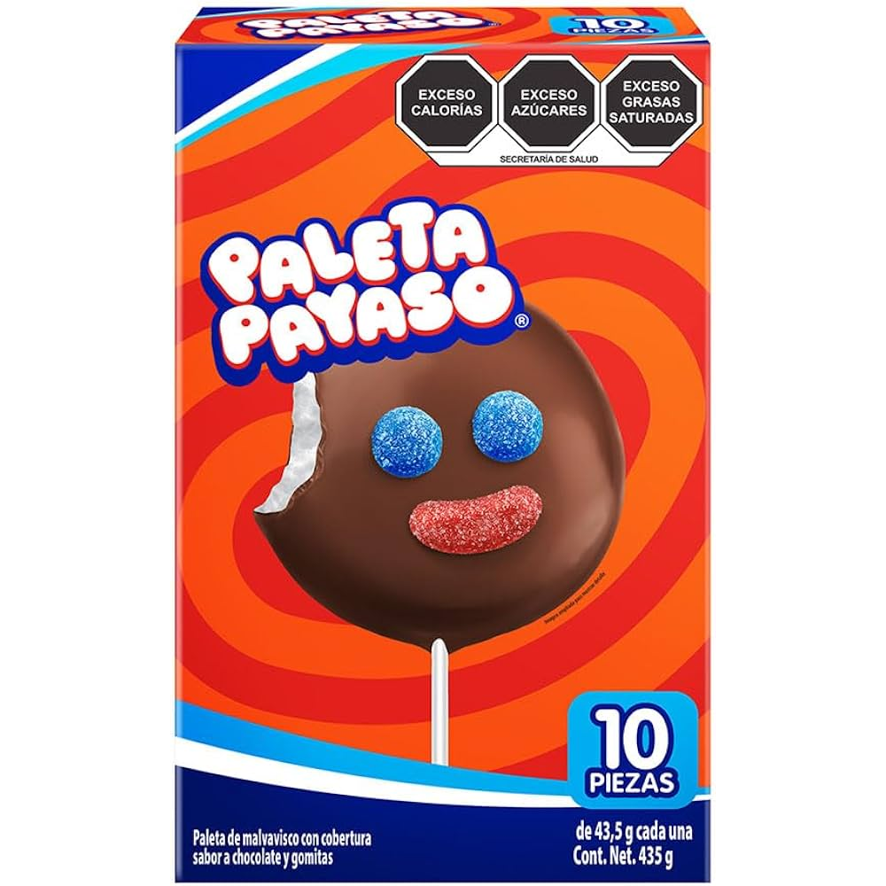 Paleta Payaso Ricolino | Caja con 10 Pzas