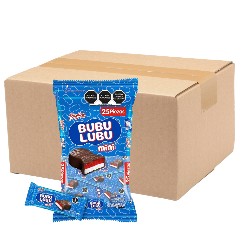 Bubulubu Mini Ricolino | Cajas Master con 10 Bolsas