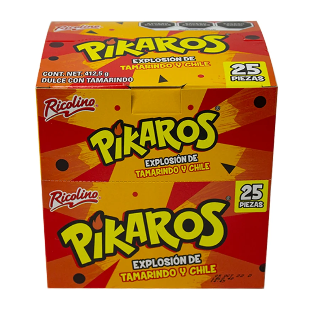 Pikaros Tamarindo Ricolino | Caja 25 Pzas