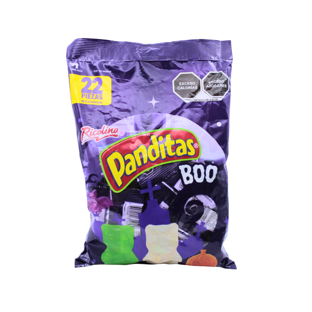 Gomitas Ricolino Panditas Boo 15 g | Bolsa 22 sobres
