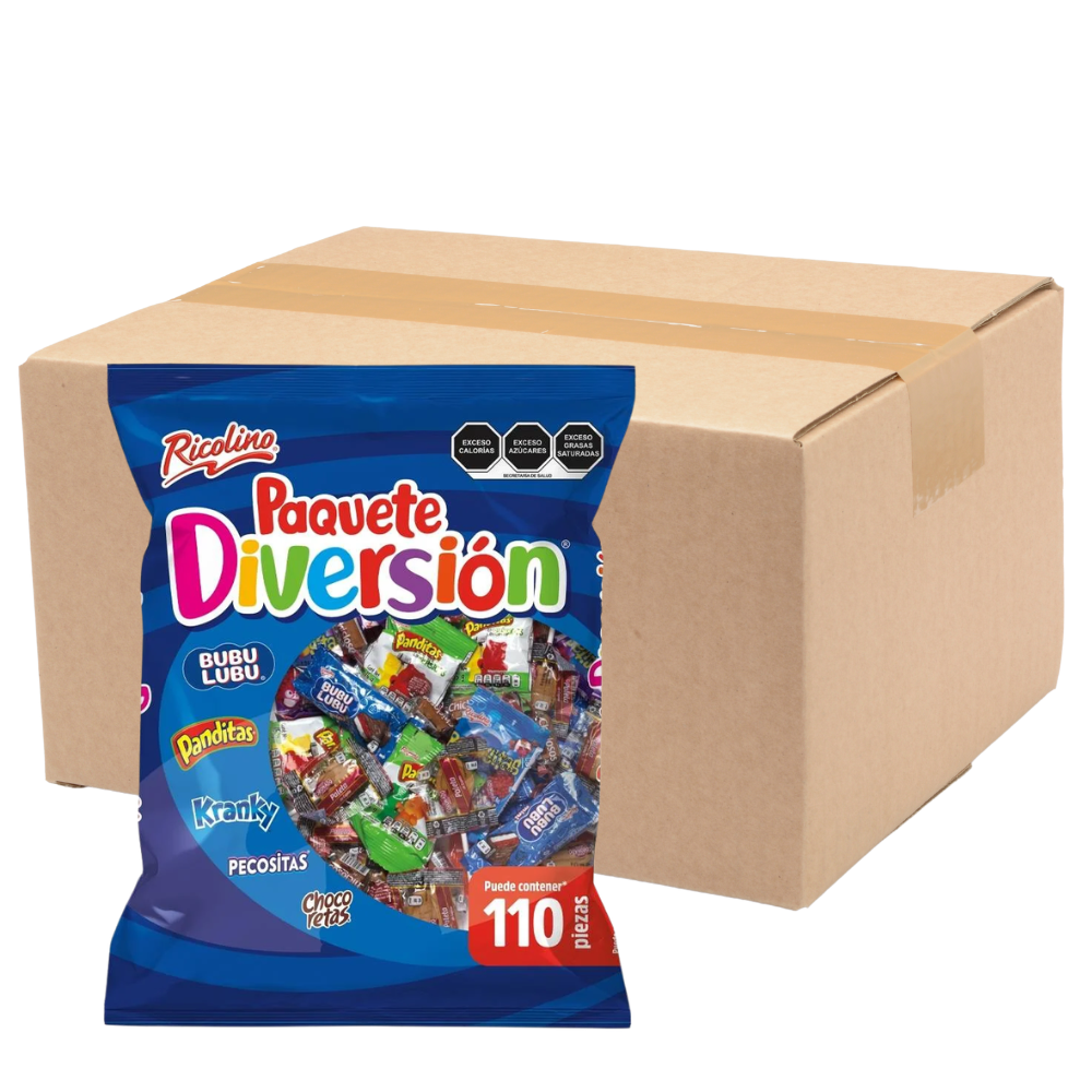 Piñatero Paquete Diversión Ricolino | Cajas Master con 6 Bolsas