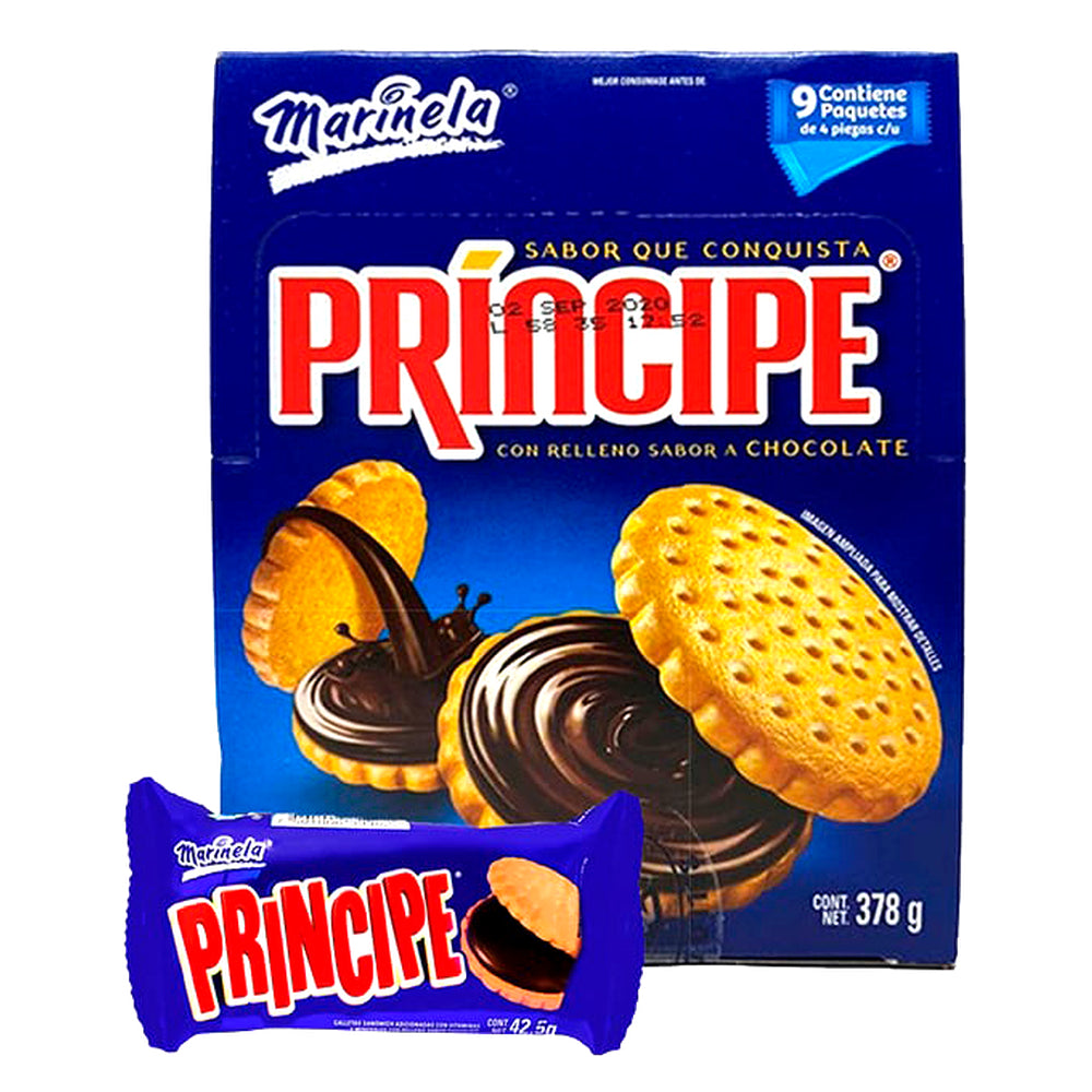 Galletas Príncipe Chocolate Marinela | Caja 12 paq