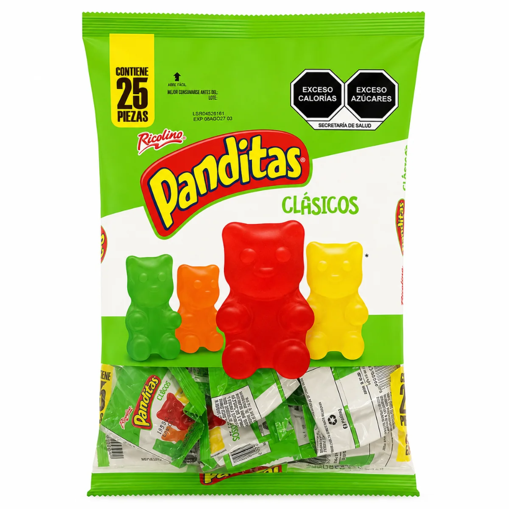 Gomitas Panditas Mini Ricolino | Bolsa 25 Pzas
