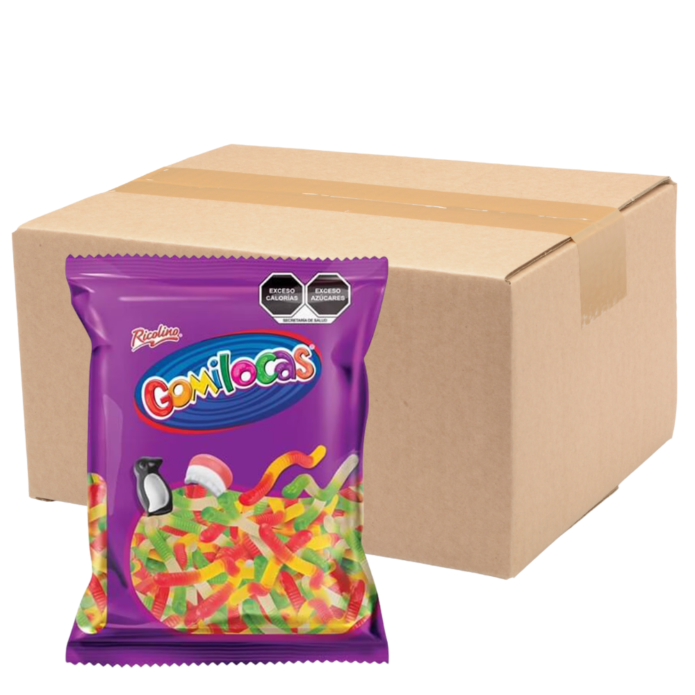 Gomilocas Gusano Ricolino | Caja Mayoreo
