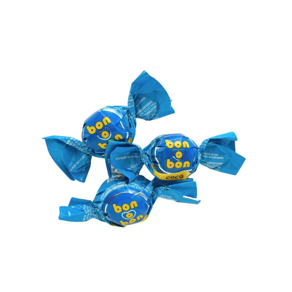Bon o Bon sabor coco con relleno cremoso y cubierta de chocolate en presentación de 18 piezas.