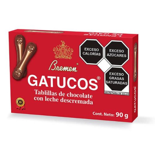 Caja de lenguas de gato bremen. Gatucos 90 gr. Envíos a todo México