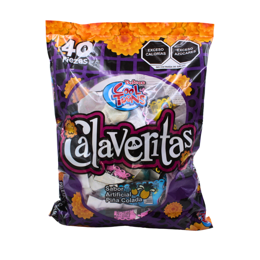 Paletas Cool Tons Calaveritas | Bolsa 40 pzas