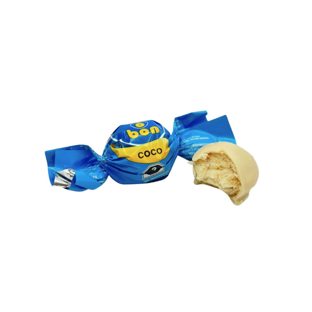 Bon o Bon edición especial sabor coco con relleno cremoso en caja con 18 chocolates.
