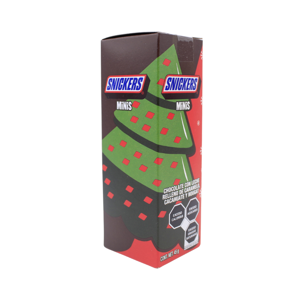 Cajita de regalo Navidad Snickers Mini Edición Especial. Pieza 45 g