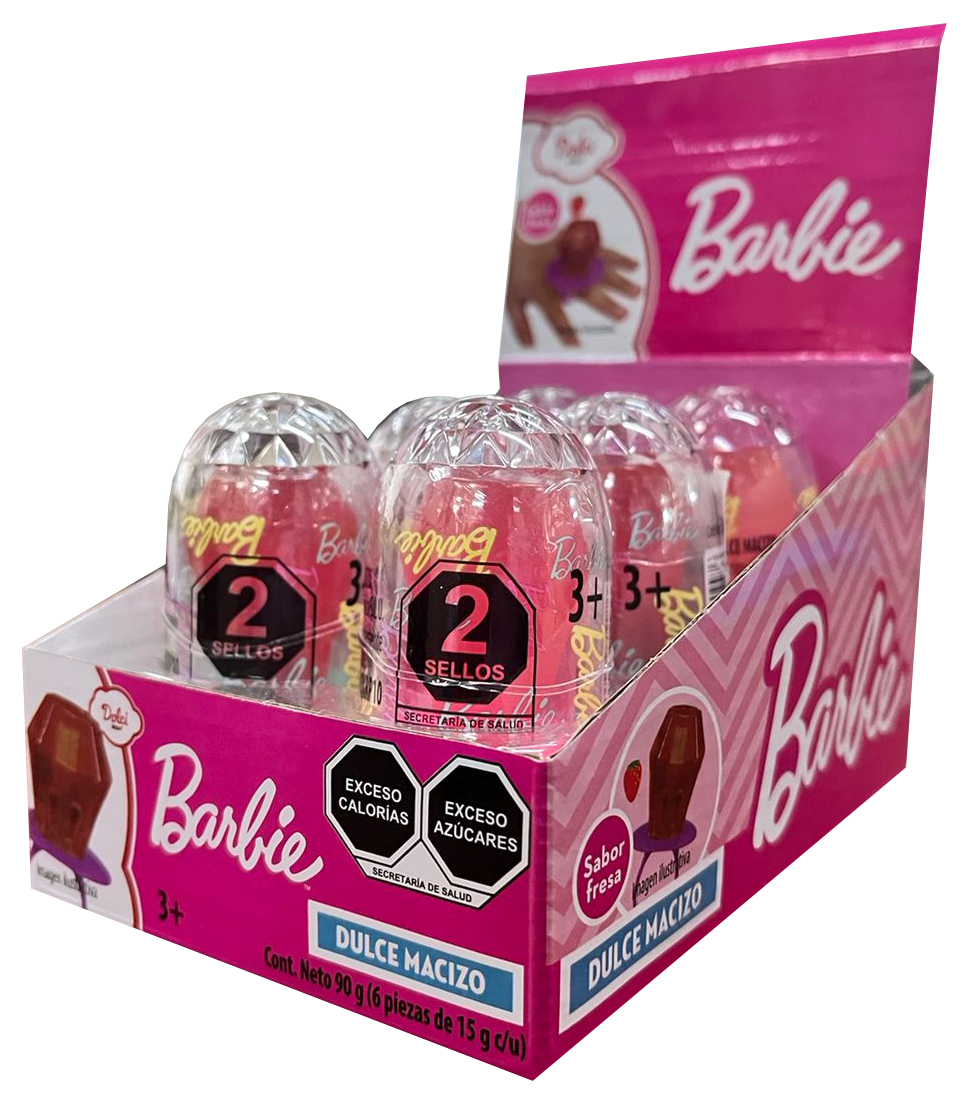 Anillo de Caramelo Dolci | Barbie | Paq de 6 pzas