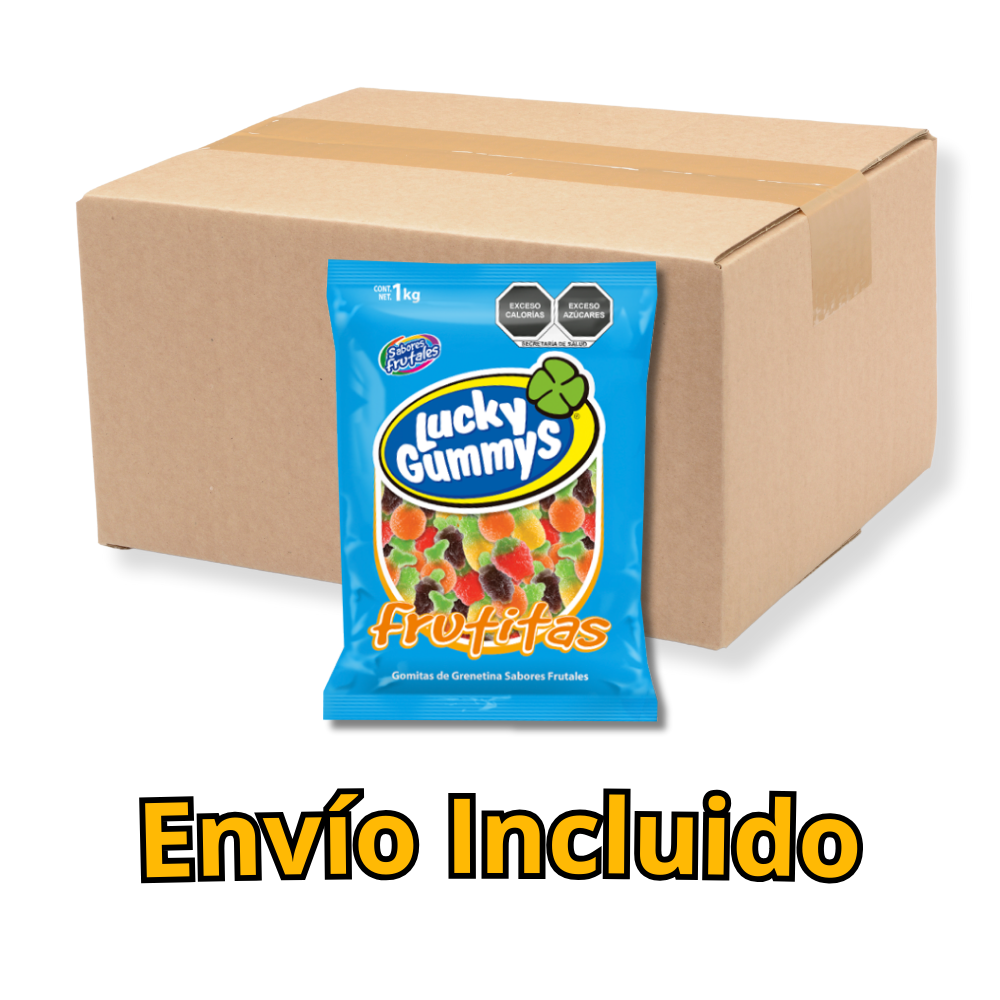 Gomitas Lucky Gummys | Frutitas 1 kg | Caja con 8 Bolsas