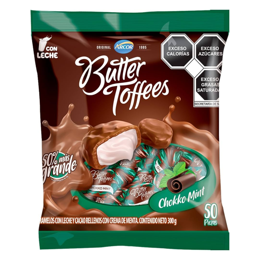 Butter Toffees Chokko Mint Bolsa 50 pzas