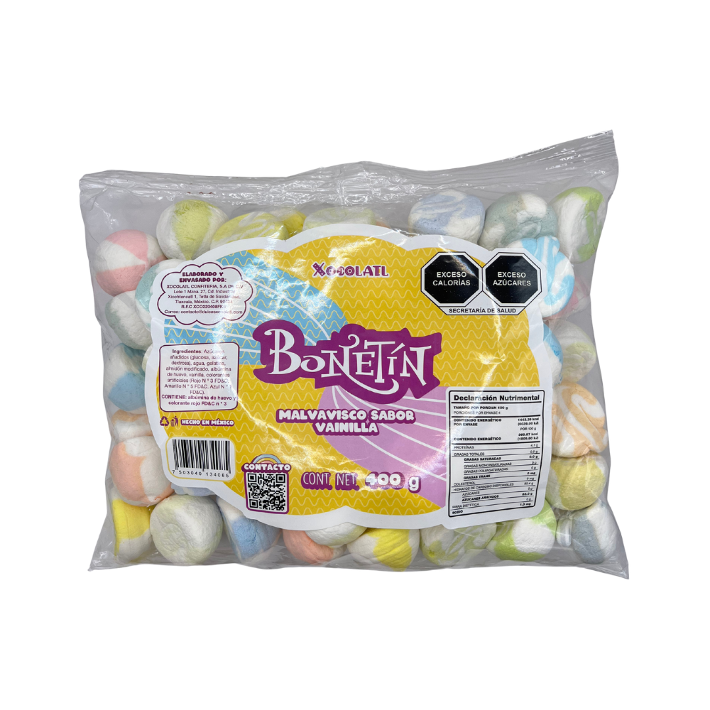 Bonetín Malvavisco Bolsa Mix | 400 g