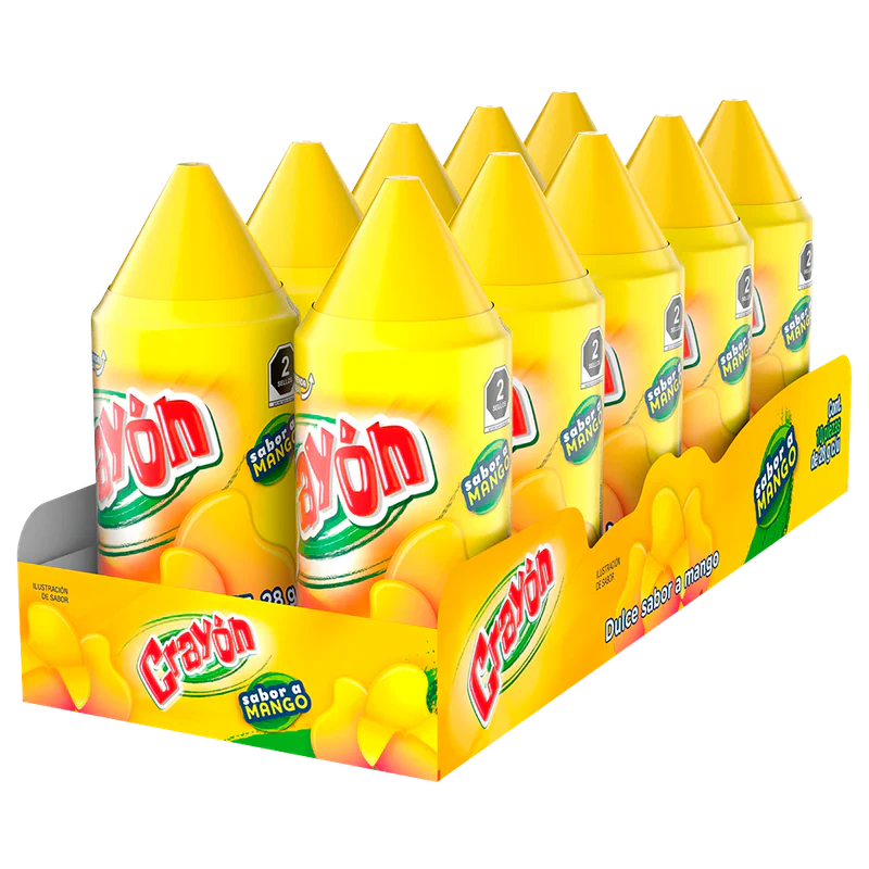 Pulpa de dulce sabor Mango - Crayón | Caja 10 pzas 280 g