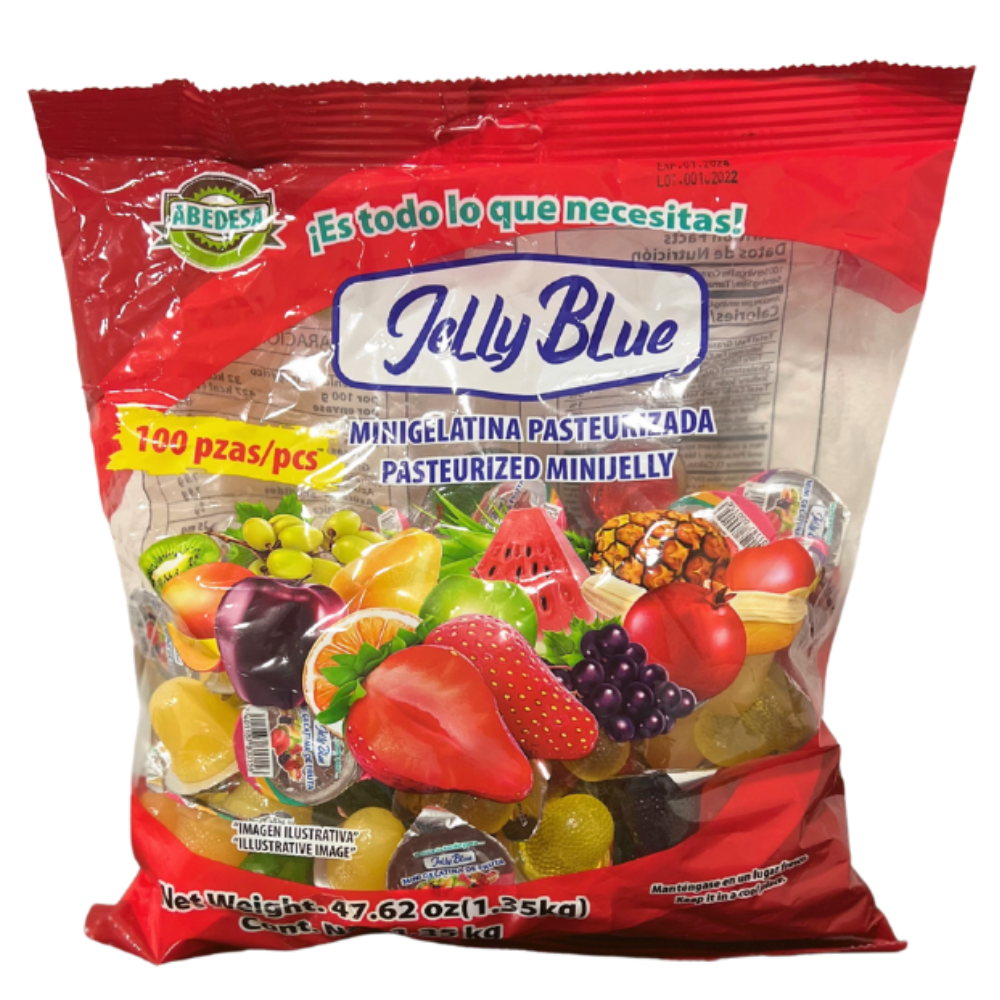 GELATINA PREZZI MINI JELLY BLUE ABEDESA | 100 PIEZAS