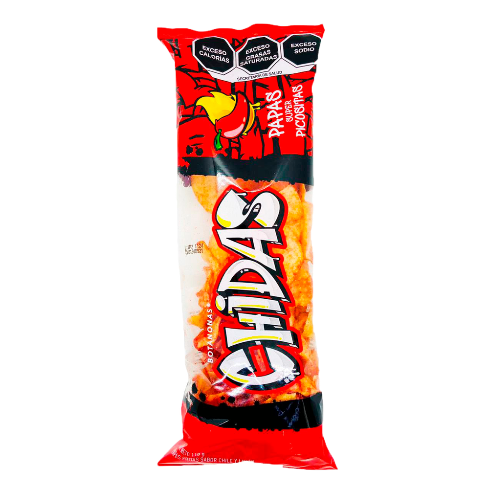Paquete de 5 bolsas de papas super picositas