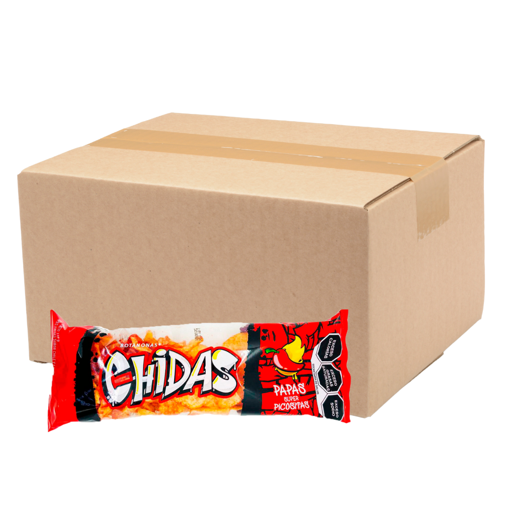 Caja Semi Mayoreo Papas Chidas sabor Súper Picositas
