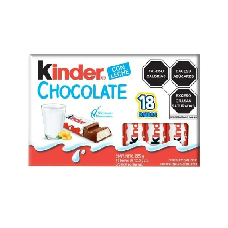 Chocolate Kinder Barrita 18 pz