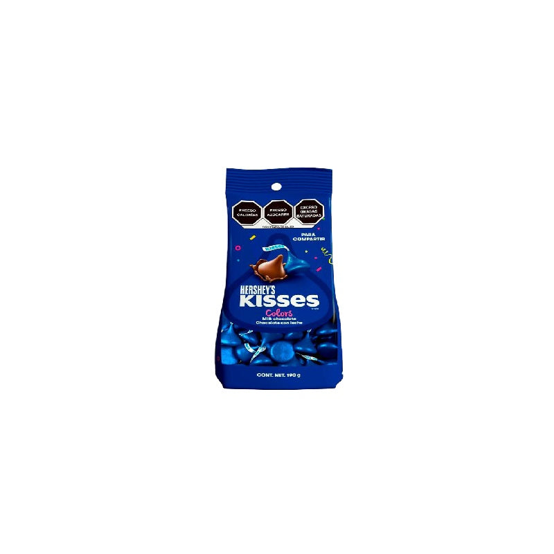 Chocolate Hershey's Kisses Fiesta Azul Oscuro Leche 190 g