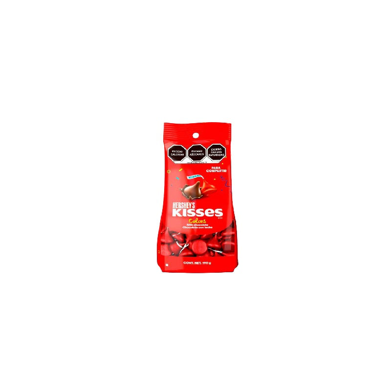 Chocolate Hershey's Kisses Fiesta Rojo Leche 190 g