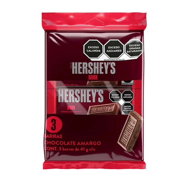 CHOCOLATE HERSHEYS DARK BARRA | BOLSA 3 PIEZAS