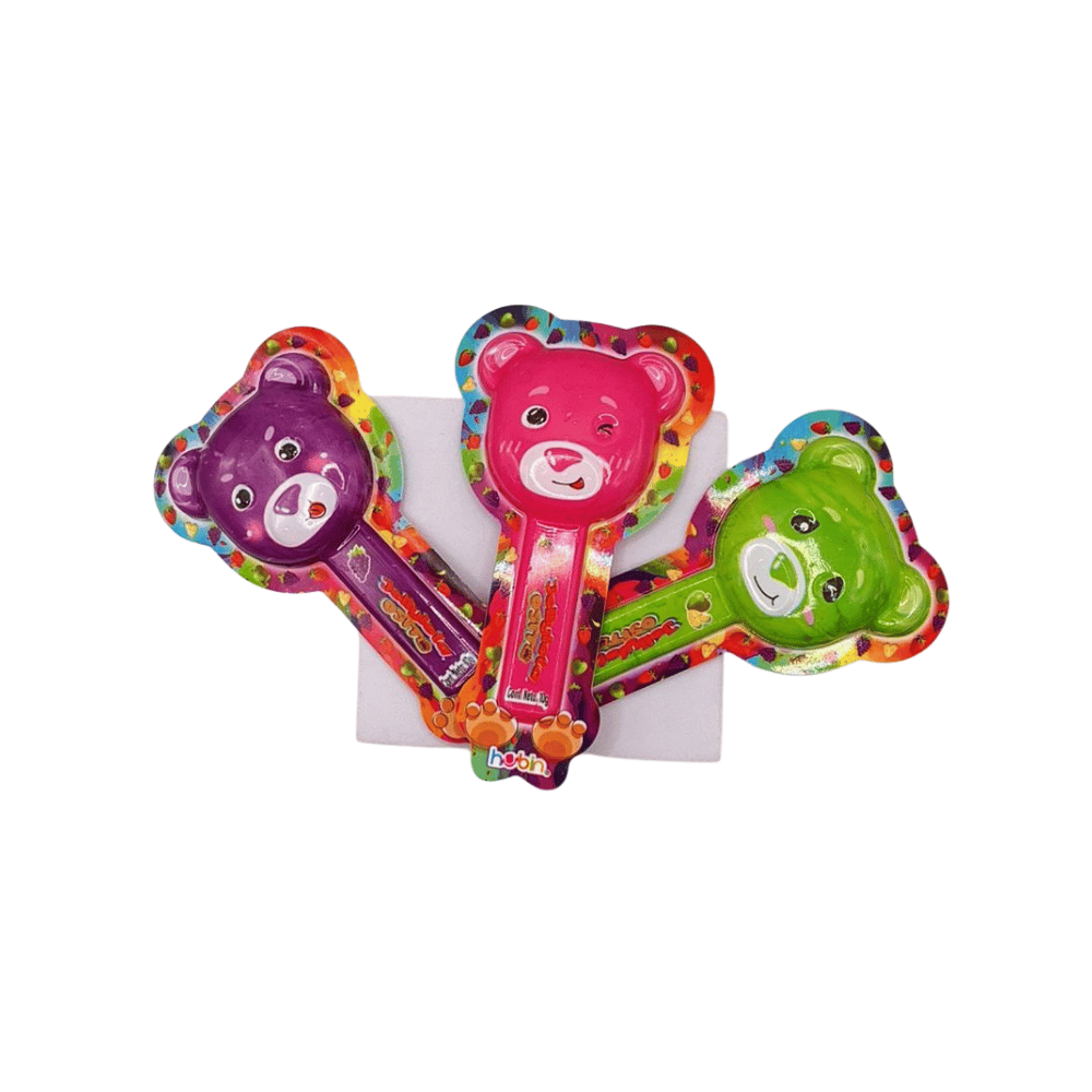 Gelatina Hubin Jellyleta Osito con forma de osito y sabores frutales en presentación de 30 piezas.