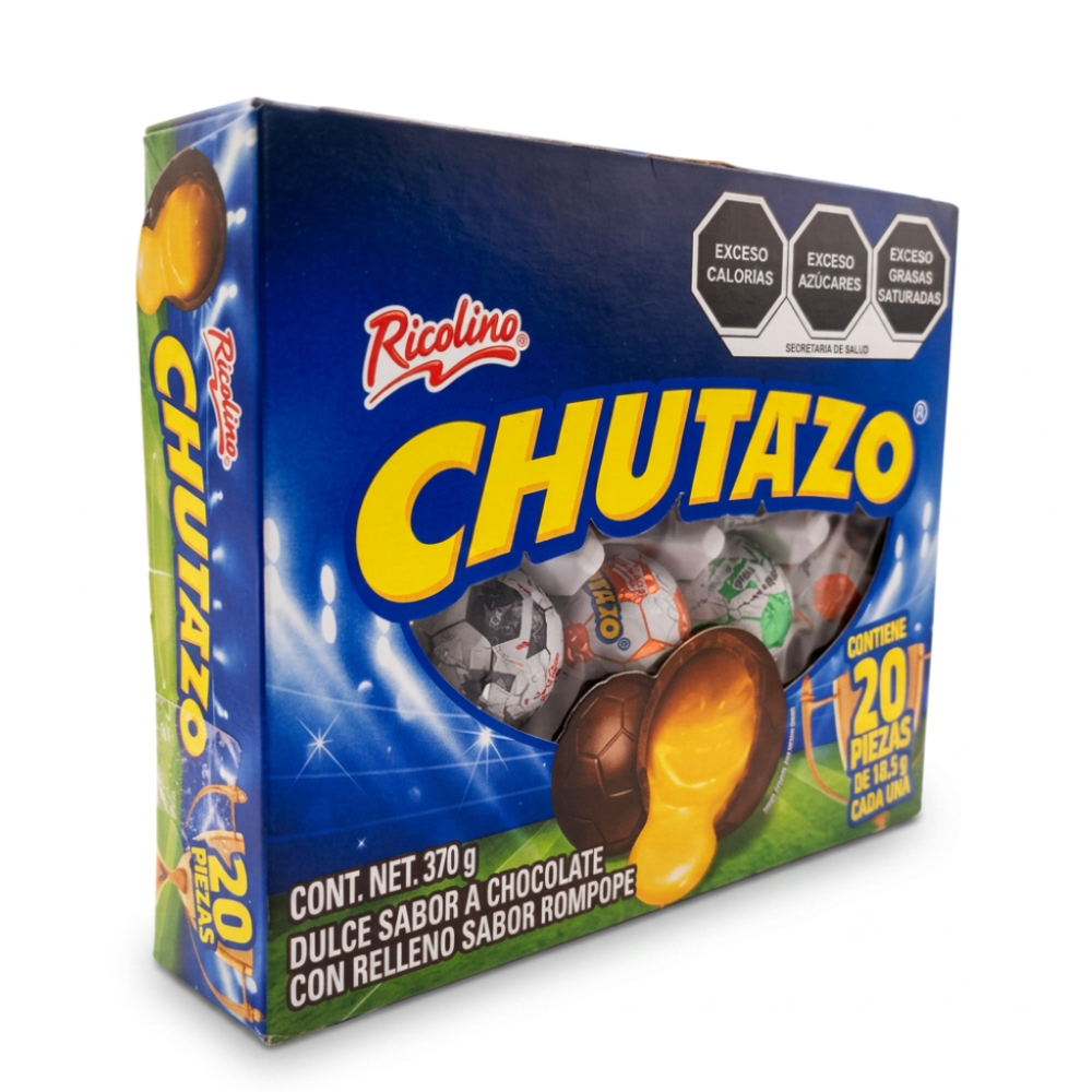 Chocolate Chutazo Ricolino Relleno Rompope Caja Con 20 Pzas