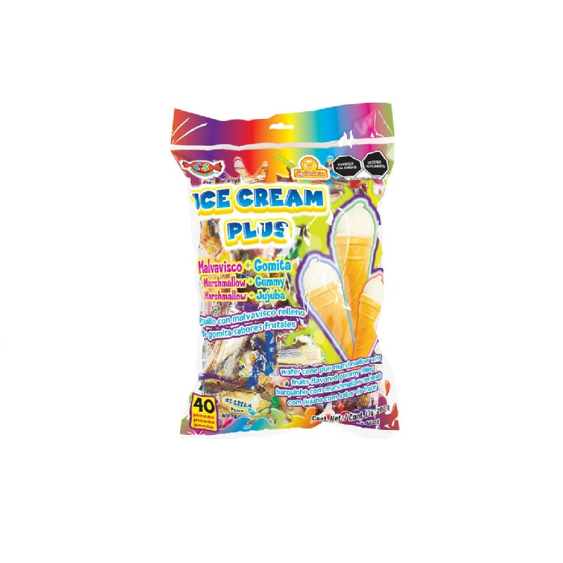 Barquillo con Malvavisco Ice Cream Plus 40 pz
