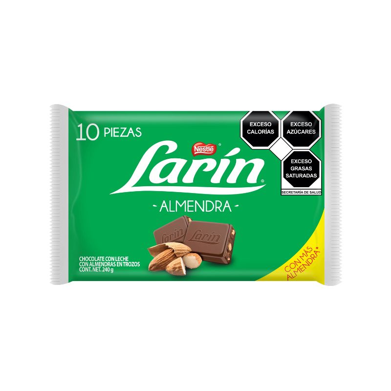 Chocolate Larín almendra 10 pz