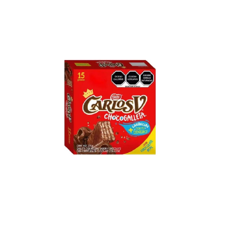 Carlos V Chocolate Galleta 15 g 15 pz