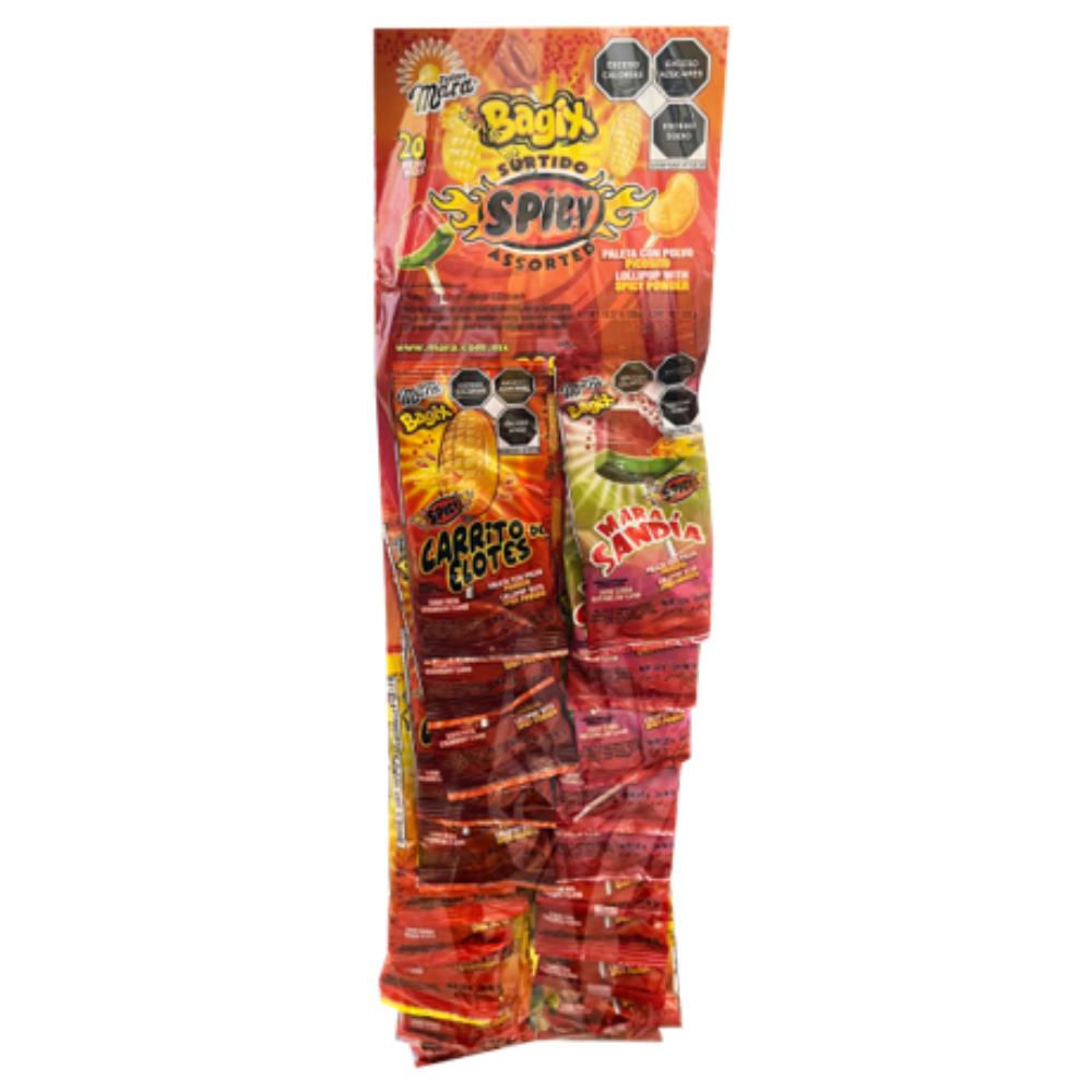 PALETA MARA BAGIX SPICY | TIRA 20 PIEZAS