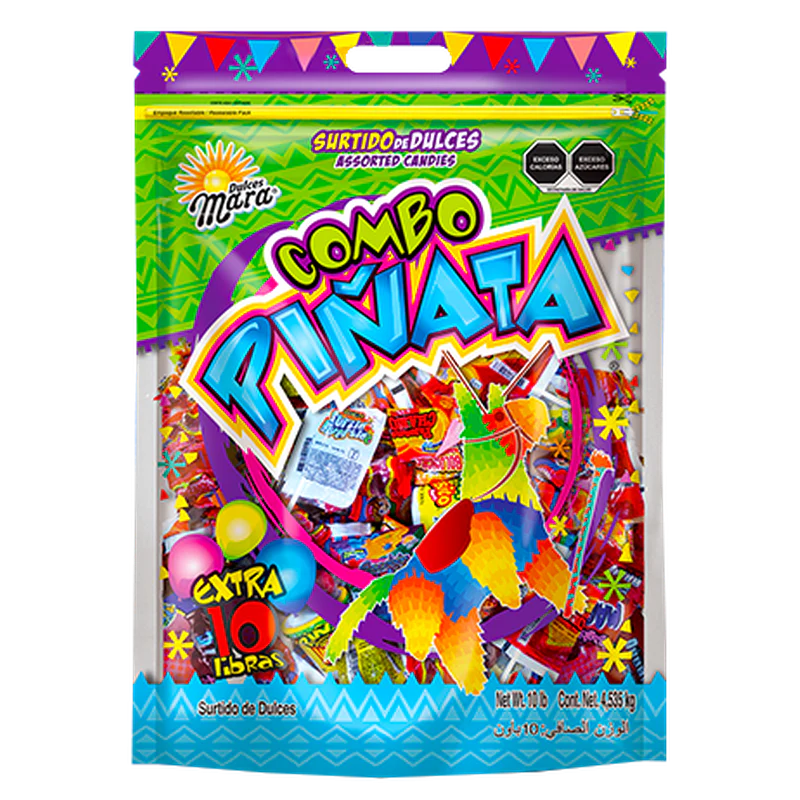 Combo Piñatero Mara con dulces surtidos, bolsa de 4.535 kg