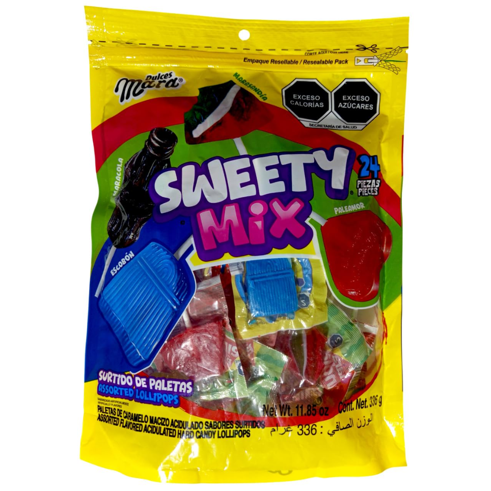 PALETA MARA SURTIDO SWEETY MIX | BOLSA 24 PIEZAS