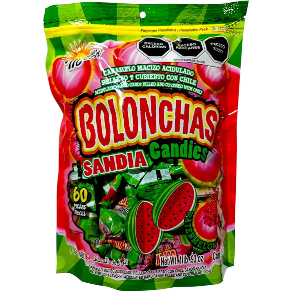 PALETA MARA BOLONCHAS CANDIES SANDIA | BOLSA 60 PIEZAS