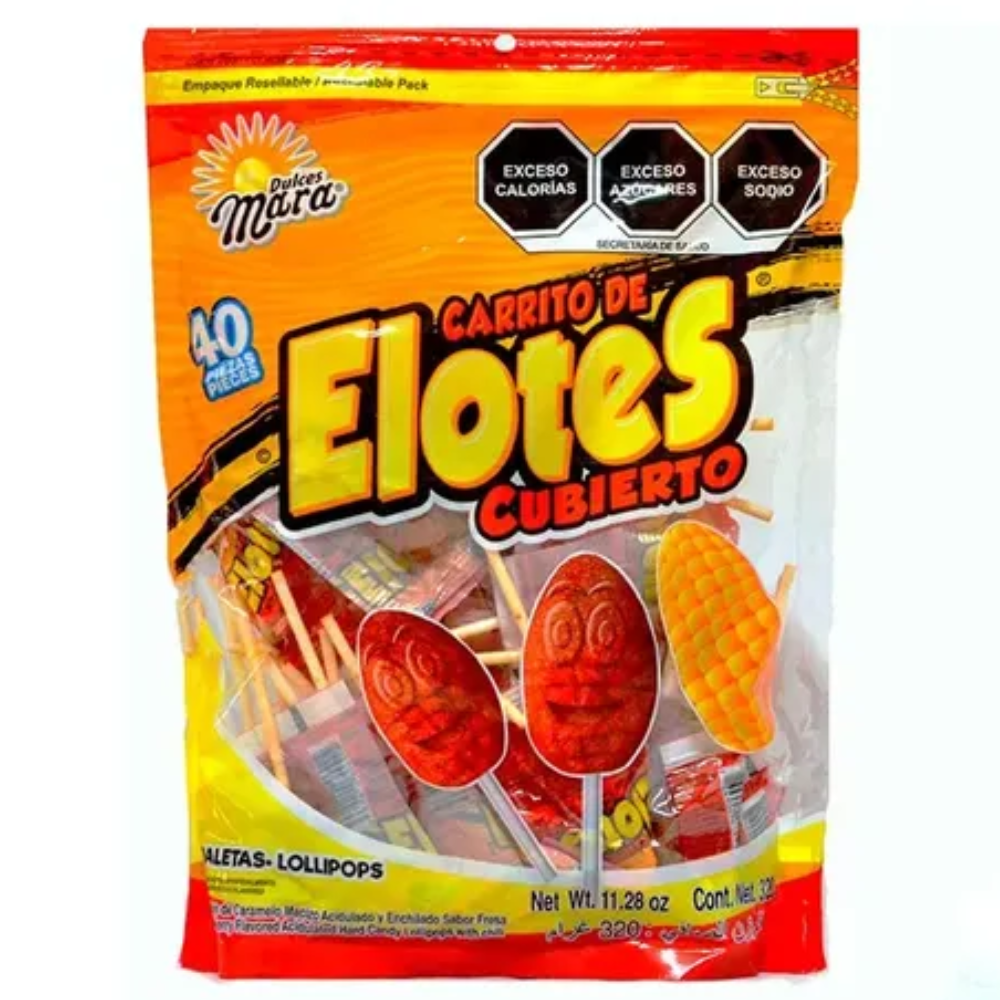PALETA MARA ELOTE CON CHILE | BOLSA 40 PIEZAS