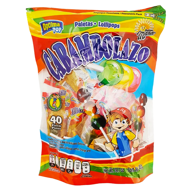 Paletas Carambolazo Mara, bolsa con 40 piezas de 430 g