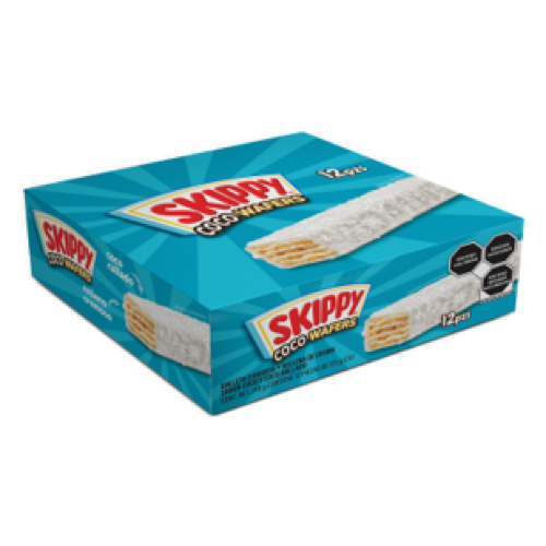 Galletas Skippy Coco Wafer | Caja con 12 pzas